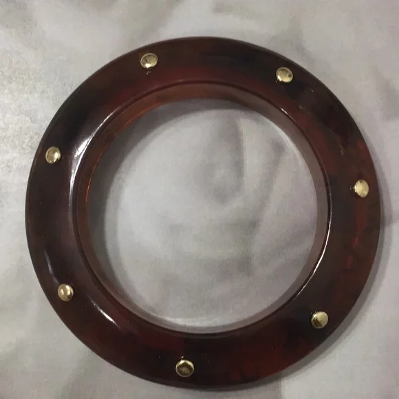 Irregular// Free People Resin Gold Stud Bangle Bracelet - Picture 6 of 8